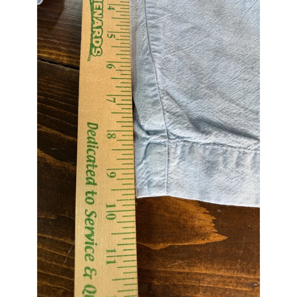 Le Tigre Mens Light Blue Flat Front‎ Shorts Size 40 Chambray Oxford RN 69016